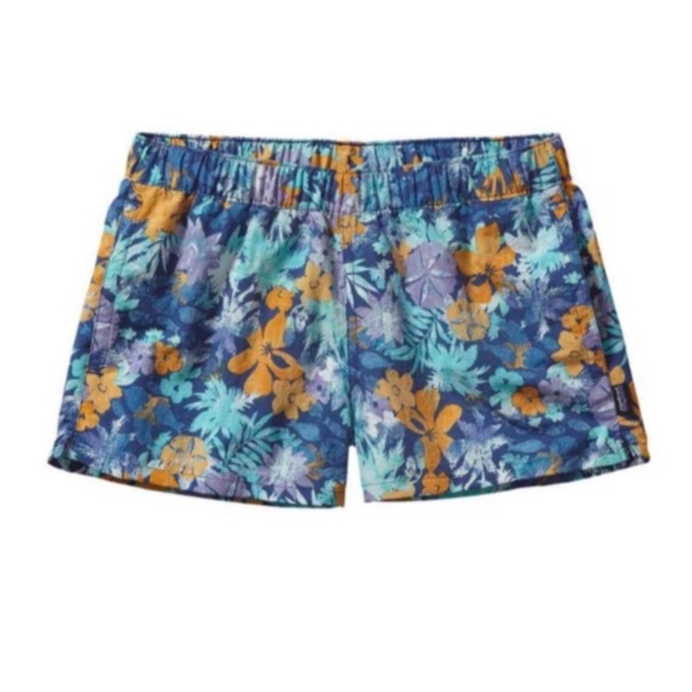 PATAGONIA Barely Baggies Shorts Neo Tropics Channel Blue - Picture 2 of 11